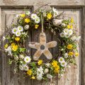 Blume zum Hängen, Holzdeko mit Muster, Frühlingsdeko Natur, Weiß H19,5cm | Floristik21.de