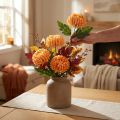 Künstliche Blume Chrysantheme Orange Dekoration Ø7cm 18cm 4 Stück für Hotellerie | Floristik21.de