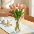Künstliche Tulpen Real-Touch Pfirsich Rosa 38cm Bund à 7 St | Floristik21.de
