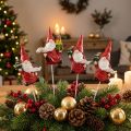 Weihnachtswichtel Dekostecker Wichtel Weihnachtsmann 7cm 4 St | Floristik21.de