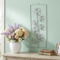 Schwalbendeko, Wandschmuck aus Metall, Vögel zum Hängen Weiß, Silbern Shabby Chic H47,5cm | Floristik21.de