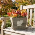 Pflanzkasten Holz Shabby Chic Holzkiste Grau 11×14,5×14cm | Floristik21.de