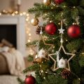 Weihnachtsdeko Stern Holz Dekohänger Ø13,5cm 4St | Floristik21.de