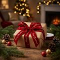 Geschenkband Weihnachtsband Rot Samtband 25mm 20m | Floristik21.de