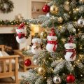 Christbaumschmuck Schneemann mit Mütze H9cm 4St | Floristik21.de