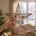 Weihnachtsstern zum Hängen aus Zweigen, Natürliche Dekoration, 60cm | Floristik21.de