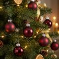 Glaskugeln Weihnachten Bordeaux Mix Ø3cm – Stilvolles Baumschmuck-Set für Festdeko, 22 Stück | Floristik21.de