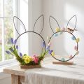 Hasen-Deko-Ring Metall Holz Schwarz Ø20cm Set | Floristik21.de
