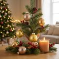 Mini-Christbaumkugel-Set Glas glänzend 3 cm Kupferbraun Orange Goldgelb 22 Stück | Floristik21.de