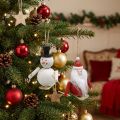 Christbaumschmuck Holz Weihnachtsmann und Schneemann 11cm 2St | Floristik21.de