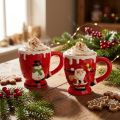 Weihnachtstassen Tasse Weihnachtsmann Keramik 10,5cm 2St | Floristik21.de