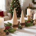 Tannenbaum Holz Natur Tischdeko Weihnachten H18cm 2 St | Floristik21.de