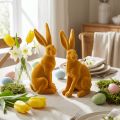 Osterhase Deko Hase Figur Ostern Gelb Curry H12,5cm 2 St | Floristik21.de