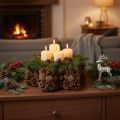 Tannenzapfen Pflanztopf Stern 30 cm naturbraun mit Folie für Herbst- und Weihnachtsdekoration | Floristik21.de