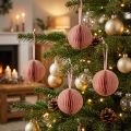 Wabenkugel Weihnachten Apricot Rosa 7cm 4 Stk Deko | Floristik21.de