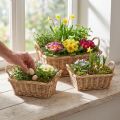 Pflanzkorb Korb rechteckig Weide Natur 39/33/27cm 3er-Set | Floristik21.de