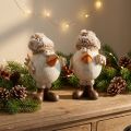 Weihnachtsfiguren Vogel mit Mütze Beige 11,5x8x14cm 2St | Floristik21.de