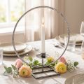 Dekoring Metall Stabkerzenhalter Silbern Shabby Chic Ø32cm | Floristik21.de