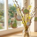 Deko Schnecke Holz Hängedeko Natur Grün Frühling Sommer 6,5cm 12er-Set | Floristik21.de