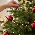 Große Sterne zum Hängen Schwarz Glitter Ø24cm, Weihnachts- und Party-Deko, 6er Set | Floristik21.de