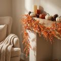 Eukalyptus Orange Herbstdeko Künstlich Hänger 150cm | Floristik21.de