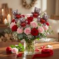 Dekostecker Bärchen mit Herz, Valentinstag, Blumenstecker Glitter 9 St | Floristik21.de