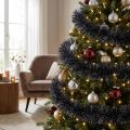 Lametta Girlande Schwarz 270cm Weihnachtsdekoration 2St | Floristik21.de