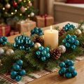 Mini Weihnachtskugeln Glas 20mm Opalblau Glänzend Matt 140 Stück | Floristik21.de