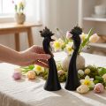 Osterdeko Huhn Deko Hahn Schwarz Gold H19cm 2St | Floristik21.de