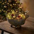 Schale mit Rentierkopf Golden Antik-Optik Metall Ø14cm | Floristik21.de