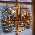 Fensterdeko Schriftzug Frohe Weihnacht Stadtsilhouette B38cm | Floristik21.de