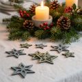 Deko Sterne Holz Blau, Grün Holzsterne Weihnachten 4cm Mix 36St | Floristik21.de