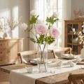 Deko Pfingstrosen Rosa 3 Blüten Langstielig 80cm 2St - Kunstblumen Hochzeit Deko | Floristik21.de