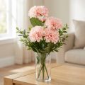 Künstliche Dahlien Rosa 50cm – Elegante Kunstblumen mit 5 Blüten | Floristik21.de