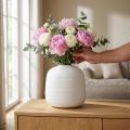 Blumenvase, Keramik Vase, Deko Vase Weiß Ø22cm H22,5cm | Floristik21.de