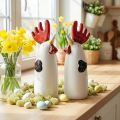 Keramik Hahn Küche Deko Huhn Weiß H23 cm 2St | Floristik21.de
