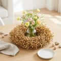 Boho Deko Kranz Flachs Dekokranz Naturkranz trocken Ø28cm | Floristik21.de