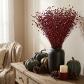 Flachs Bordeaux Rot Trockendeko - Elegante Tischdekoration mit Stil | Floristik21.de