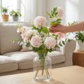 Schneeball Kunstblumen Rosa Weiß für Dekoration L78cm 2St | Floristik21.de