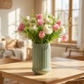 Keramik Vase mit Rillen Keramikvase Hellgrün Ø13cm H20cm | Floristik21.de
