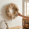 Trockenblumenkranz Pampasgras Lagurus Boho Hängedeko Naturdeko Wandkranz Ø31cm | Floristik21.de