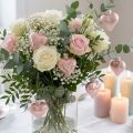 Mini Glasherzen Rosa 4cm 12St | Floristik21.de