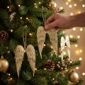Engelsflügel Deko Anhänger Weihnachten Golden 14,5×9cm 4 St | Floristik21.de