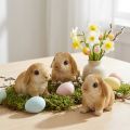 Kleiner Osterhase Deko Häschen Polyresin Set 9×6×6,5cm 3er Pack | Floristik21.de