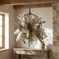 Metallkrone zum Hängen Rostbraun Ø31cm H31cm | Floristik21.de