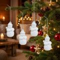 Schneemann Weiß mit Glimmer als Hänger 4,5cm 12St | Floristik21.de