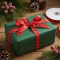 Geschenkband Weihnachten Weihnachtsband Hohoho Rot 15mm 20m | Floristik21.de