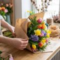 Manschettenpapier Seidenpapier Natur Punkte 25cm 100m | Floristik21.de