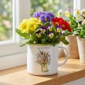 Deko Tasse Pflanztopf emailliert Ø11,5cm H10cm | Floristik21.de