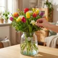 Blumenvase Glas Klar Ø18cm H22cm Glasvase Tischdeko zeitlos | Floristik21.de